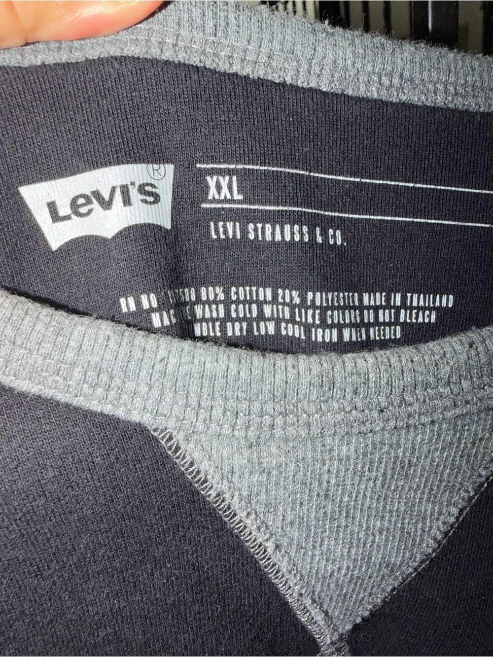 Levi's Black Sweatshirt with Red Eagle Graphic